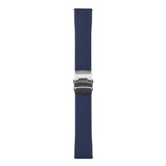 Ремінець Универс Silicone+Metal lock для Samsung/Amazfit/Huawei 20mm dark blue