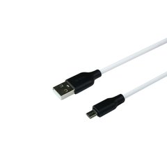 USB кабель Ridea RC-M114 Soft silicone Micro 3A/1m white black