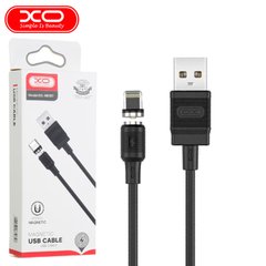 USB кабель XO NB187 магнітний USB Lightning 1m black