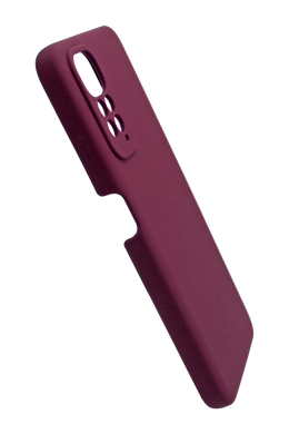 Силіконовий чохол Fibra для Xiaomi Redmi Note 11/Note 11S marsala Full Camera