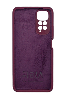 Силіконовий чохол Fibra для Xiaomi Redmi Note 11/Note 11S marsala Full Camera