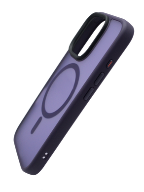 Чехол TPU+PC Metal Buttons with MagSafe Colorful для iPhone 16 Pro dark violet