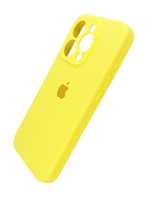 Силіконовий чохол Full Cover для iPhone 15 Pro yellow Full Camera