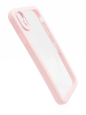 TPU чохол Transparent + Colour 1,5mm для iPhone XR pink Full Camera