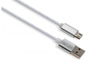 USB дата кабель Vinga USB 2.0 AM/micro 5P 1m LED silver(VCPDCMLEDS)