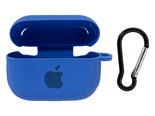 Чохол for AirPods Pro силіконовий + карабін ultra blue box
