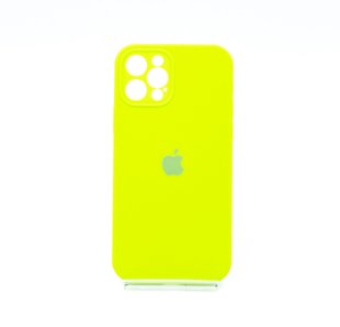 Силіконовий чохол Full Cover для iPhone 12 Pro lime green Full Camera