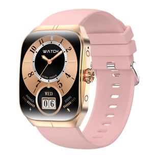Годинник Smart Watch 4you VIBE (1.95", AMOLED, VA, 300mAh, Дзвінки, Метал) gold/pink