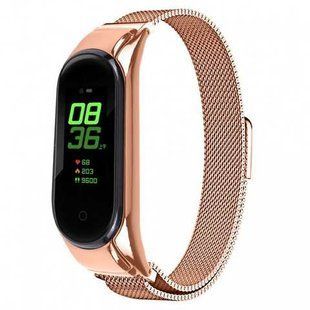 Ремінець Milanese Loop Xiaomi Mi Band 5/6 rose gold №4