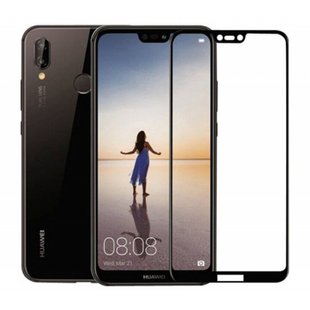 Защитное 2.5D стекло Full Coverage для Huawei P20 Lite black Glasscove