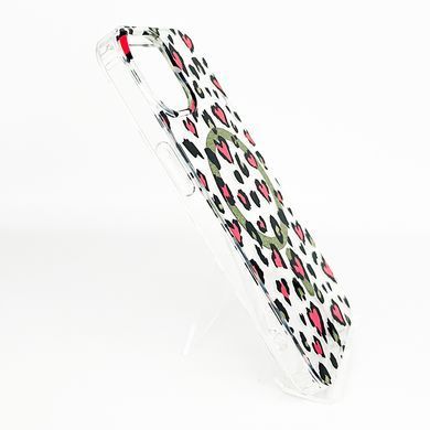 Чохол TPU Candy Leopard with MagSafe для iPhone 14 pink