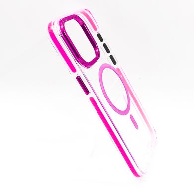 Чохол TPU Fluorescent Strip with MagSafe для iPhone 15 Pro shine pink