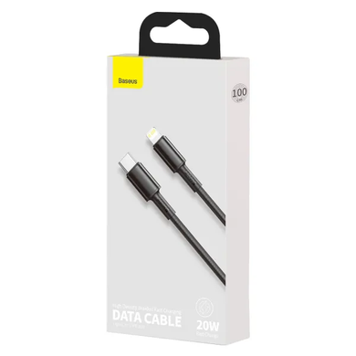 Кабель Baseus High Density Braided Type-C to Lightning PD 20W 1m black