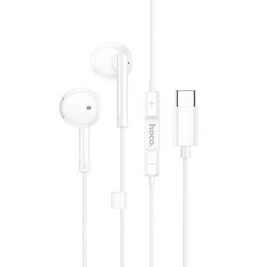 Наушники HOCO M95 Type-C wire-controlled digital earphones with microphone 1.2m white