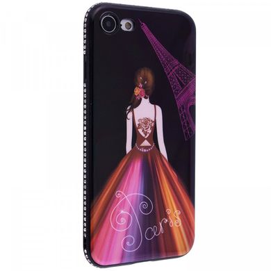TPU чохол Magic Girl для iPhone 7+/8+ black/Paris/стрази