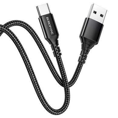 USB кабель Borofone BX54 Ultra bright USB to Type-C 3A 1m black