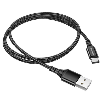 USB кабель Borofone BX54 Ultra bright USB to Type-C 3A 1m black