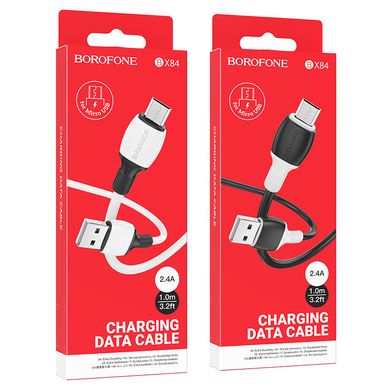 USB кабель Borofone BX84 micro 2.4A/1m white