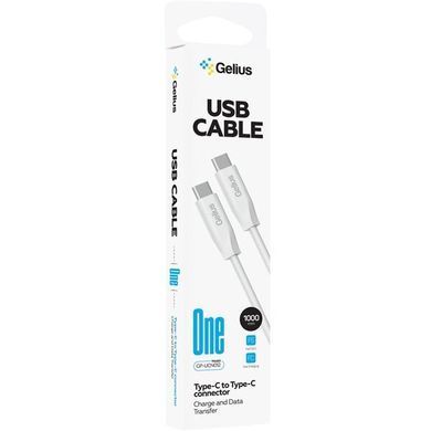 USB кабель Gelius One GP-UCN012 Type-C to Type-C 3A (60W) (1m) white