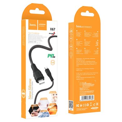 USB кабель Hoco X67 Nano Type-C to Lightning 1m black