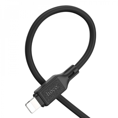 USB кабель Hoco X90 Cool silicone charging data cable for Lightning/2,4A/1m. Black