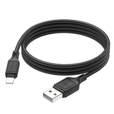 USB кабель Hoco X90 Cool silicone charging data cable for Lightning/2,4A/1m. Black