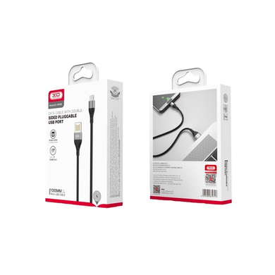 USB кабель XO NB188 Double Speed micro 2.4A 1m black
