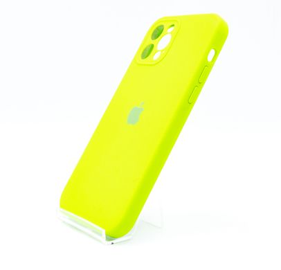 Силіконовий чохол Full Cover для iPhone 12 Pro lime green Full Camera