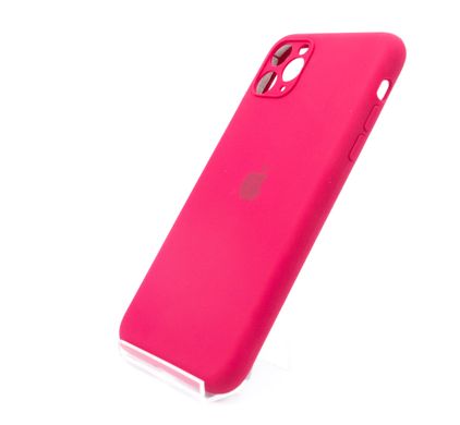 Силіконовий чохол Full Cover для iPhone 11 Pro Max rose red Fulll Camera