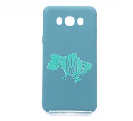 Силиконовый чехол MyPrint для Samsung J7-2016/J710 Карта України, Candy powder blue