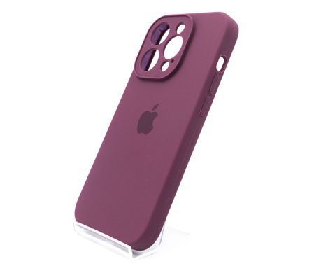 Силіконовий чохол Full Cover для iPhone 14 Pro marsala Full Camera