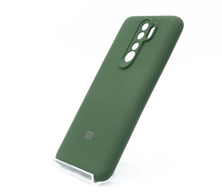 Силіконовий чохол Full Cover для Xiaomi Redmi Note 8 Pro dark green My color Full Camera