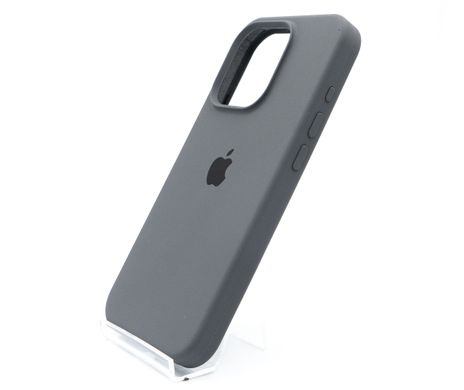 Силіконовий чохол Full Cover для iPhone 15 Pro pebble (dark gray)