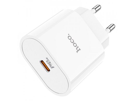 Сетевое зарядное устройство Hoco C94 Metro 1PD/20WPD/QC+Type-C to USB-C white