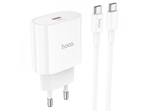 Мережевий зарядний пристрій Hoco C94 Metro 1PD/20WPD/QC+Type-C to USB-C white