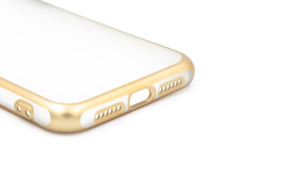 Чохол 2 в 1 Matte для iPhone XR 2.0mm 2-Line gold
