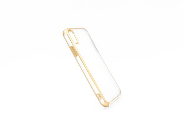 Чехол 2 в 1 Matte для iPhone XR 2.0mm 2-Line gold