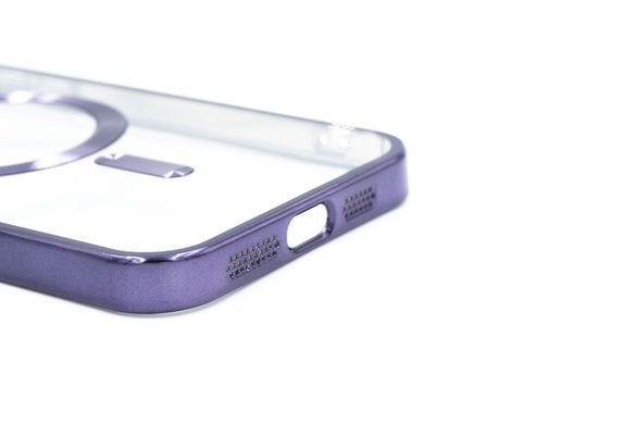 Чохол TPU Metallic with Magsafe для iPhone 12 Pro Max dark purple Full Camera
