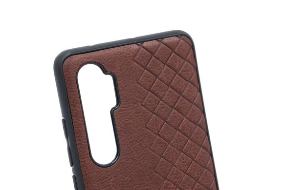 Накладка шкіра Weaveside (PU)для Xiaomi Mi Note 10 Lite brown