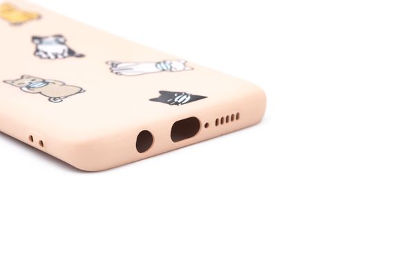 Силиконовый чехол WAVE Fancy для Xiaomi Mi Note 10 Lite cat with a mask/pink sand TPU