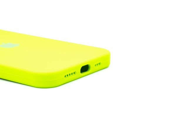 Силіконовий чохол Full Cover для iPhone 12 Pro lime green Full Camera