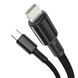 Кабель Baseus High Density Braided Type-C to Lightning PD 20W 1m black