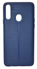 Силіконовий чохол Auto Focus шкіра для Samsung A20s (A207) blue