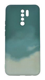 Силиконовый чехол WAVE Watercolor для Xiaomi Redmi 9 (TPU) dark green/gray