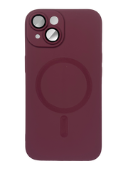 Чохол Color TPU MagSafe для iPhone 14 wine red Full Camera