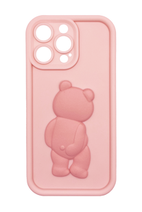 Накладка Bear для iPhone 14 Pro Max pink Full Camera