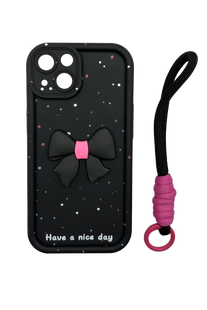 Накладка Lucky Bow для iPhone 15 black Full Camera