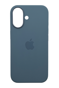Силиконовый чехол with MagSafe для iPhone 17 anchor blue 1:1 Smart animation с кнопкой