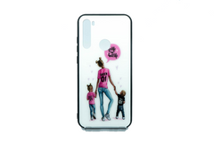 Накладка Glass+TPU girls для Xiaomi Redmi Note 8T mom life