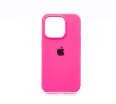 Силіконовий чохол Full Cover для iPhone 15 Pro hot pink